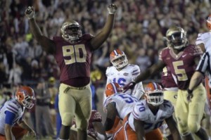 Florida State Defensive Tackle, Eddie Goldman. Photo Credit-newsherald.com